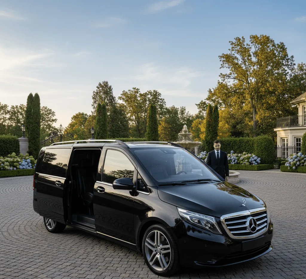 Spacious private van shuttle from Houston Hobby Airport for families with extra luggage.