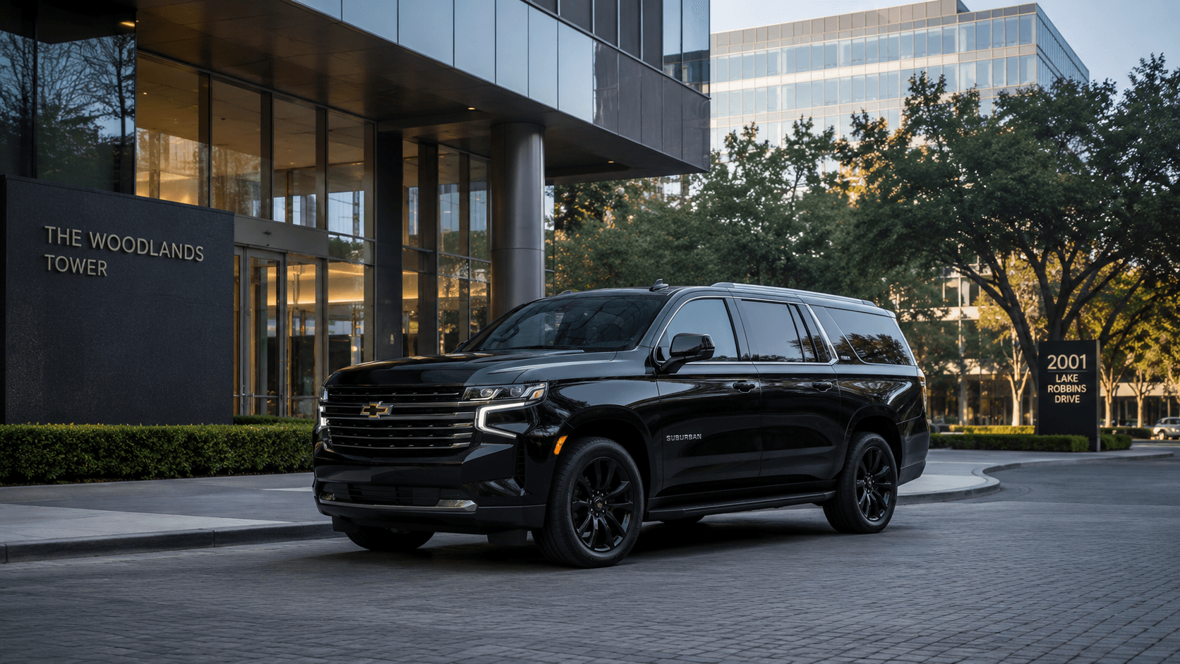 Professional chauffeur with private shuttle vehicle in Cypress Texas