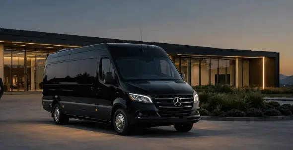Houston Rodeo Transportation private Mercedes Sprinter passenger van