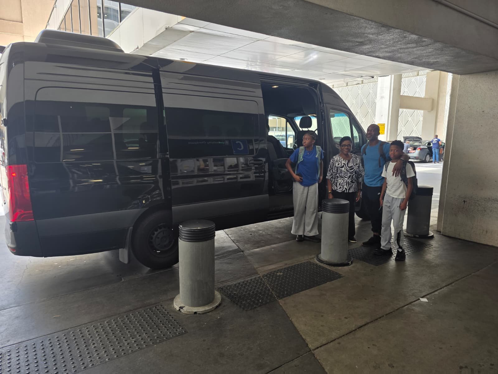 Large private passenger van for group transportation in Houston
